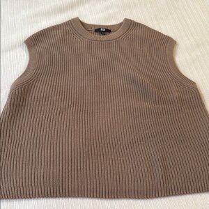 Brown Sleeveless Sweater Vest